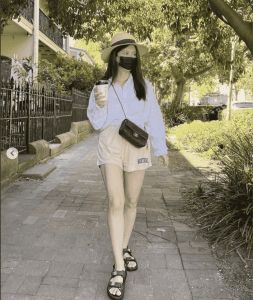 chanel dad sandal outfit