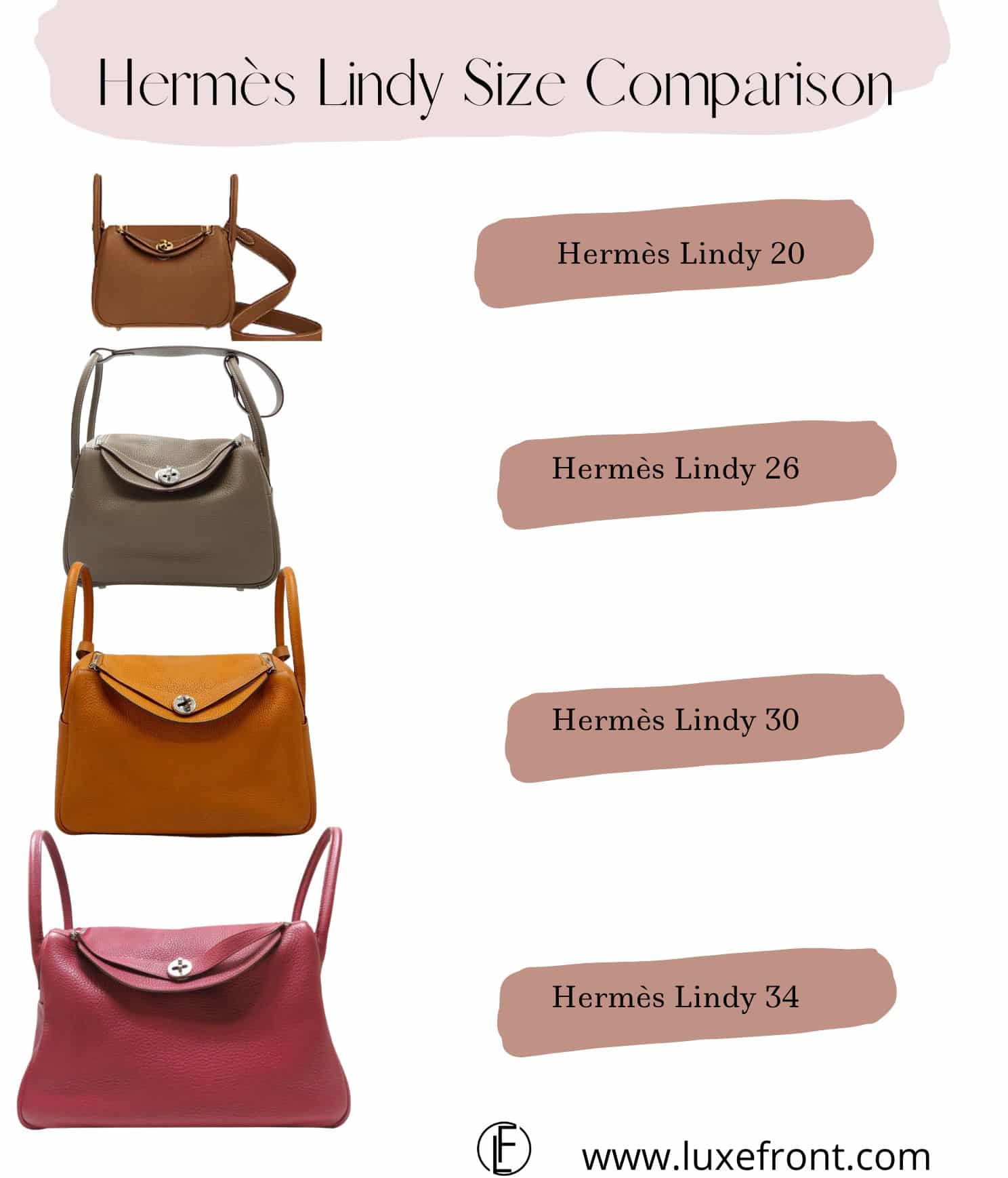 hermes Lindy size comparison