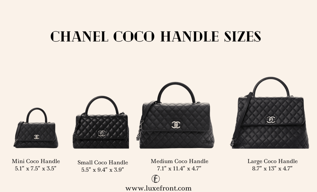 chanel coco handle bag sizes