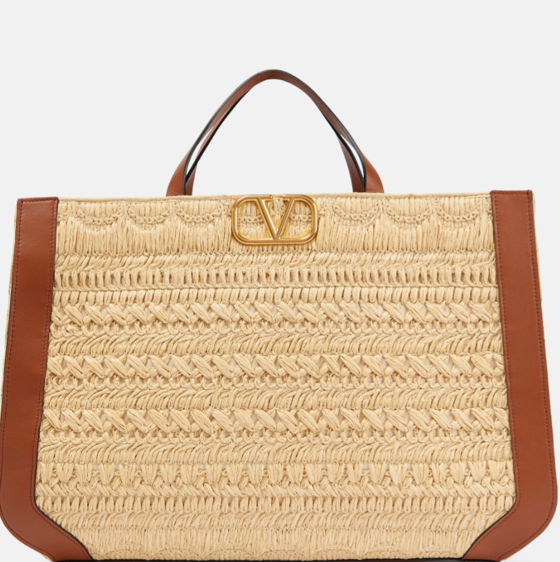 valentino beach tote rafia review