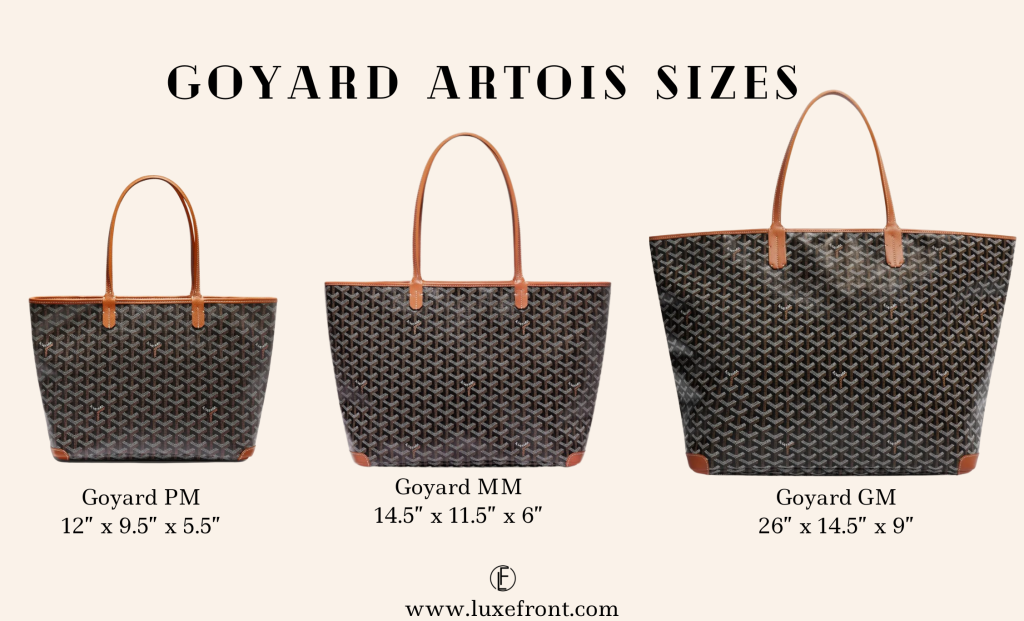 goyard artois sizes dimensions